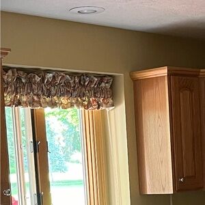 Custom Floral Rod  Pocket Valance